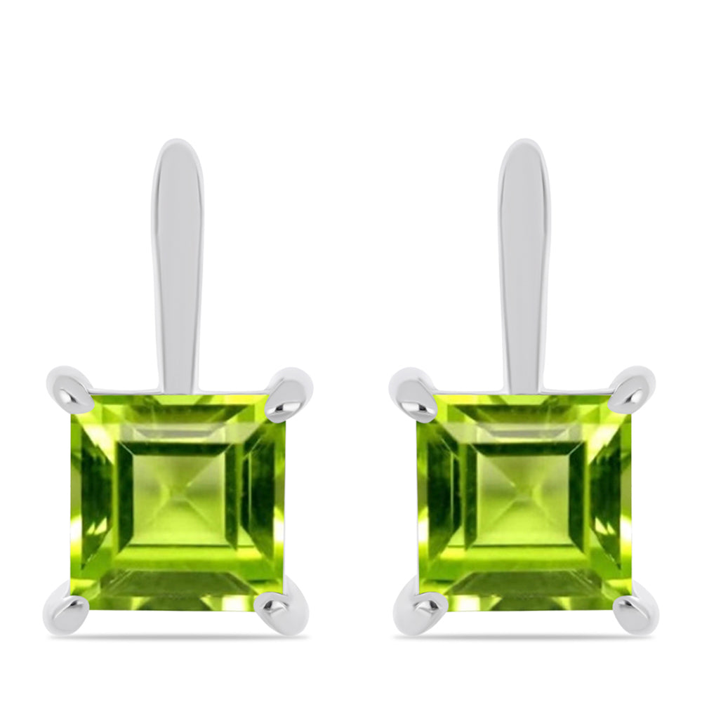 Ezüst Fülbevaló Changbai Peridottal