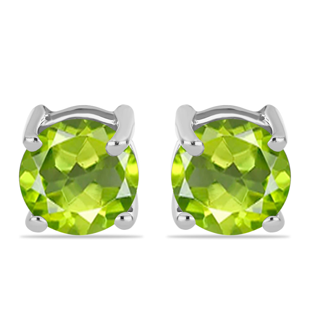 Ezüst Fülbevaló Changbai Peridottal