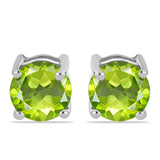 Ezüst Fülbevaló Changbai Peridottal