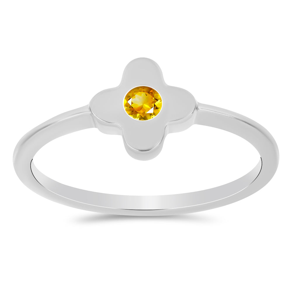 Ezüst Szett Ural Citrinnel ( Fülbevaló+Gyűrű )