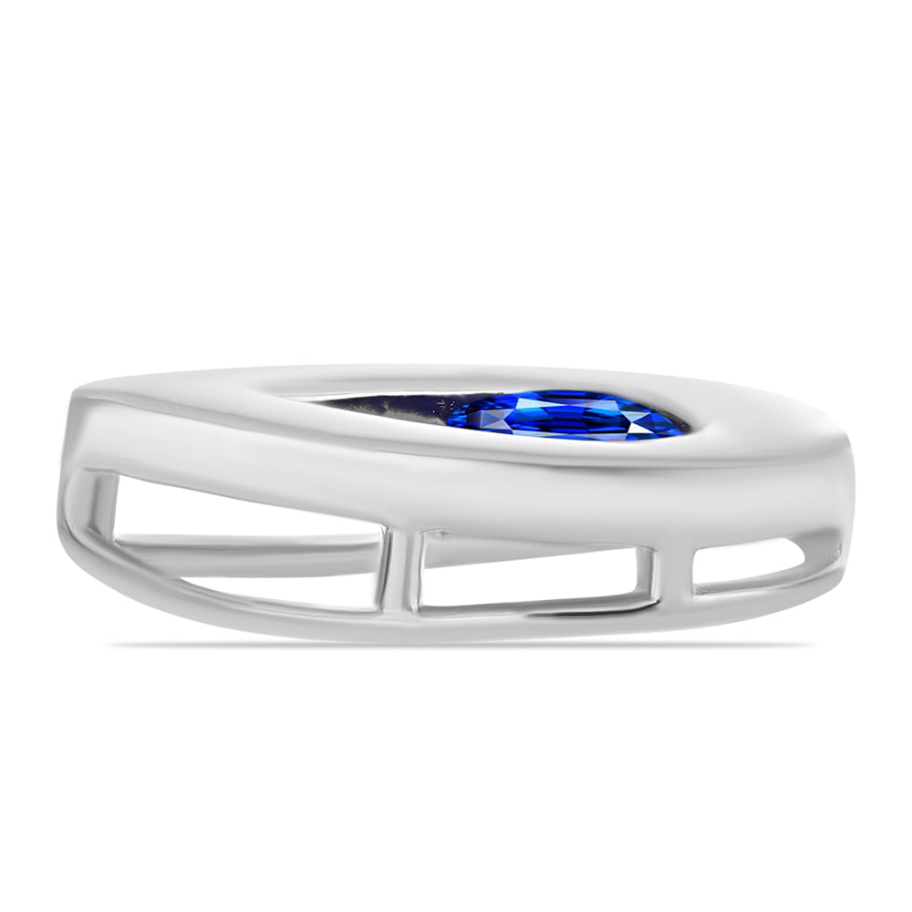 Ezüst Medál Ausztrál Kék Zafírral