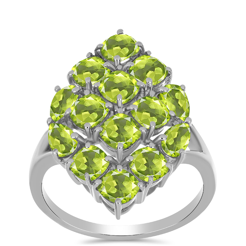 Ezüst Gyűrű Changbai Peridottal