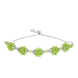 Ezüst Karkötő Changbai Peridottal