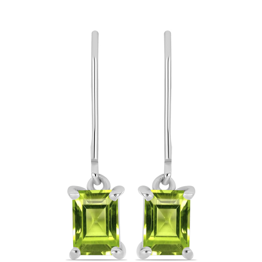 Ezüst Fülbevaló Changbai Peridottal