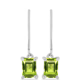 Ezüst Fülbevaló Changbai Peridottal