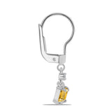 Ezüst Szett Ural Citrinnel és Fehér Topázzal ( Fülbevaló+Gyűrű+Medál )