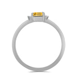 Ezüst Szett Ural Citrinnel és Fehér Topázzal ( Fülbevaló+Gyűrű+Medál )