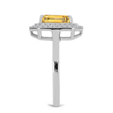 Ezüst Gyűrű Ural Citrinnel és Fehér Topázzal