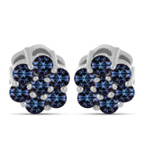 Ezüst Fülbevaló "Császár Lila" Moissanite-tel