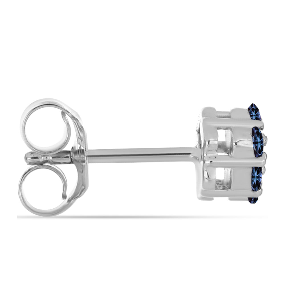 Ezüst Fülbevaló "Császár Lila" Moissanite-tel