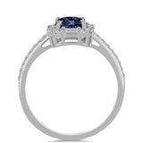 Ezüst Gyűrű "Császár Lila" Moissanite-tel és Fehér Cirkónnal