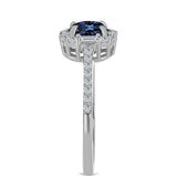 Ezüst Gyűrű "Császár Lila" Moissanite-tel és Fehér Cirkónnal