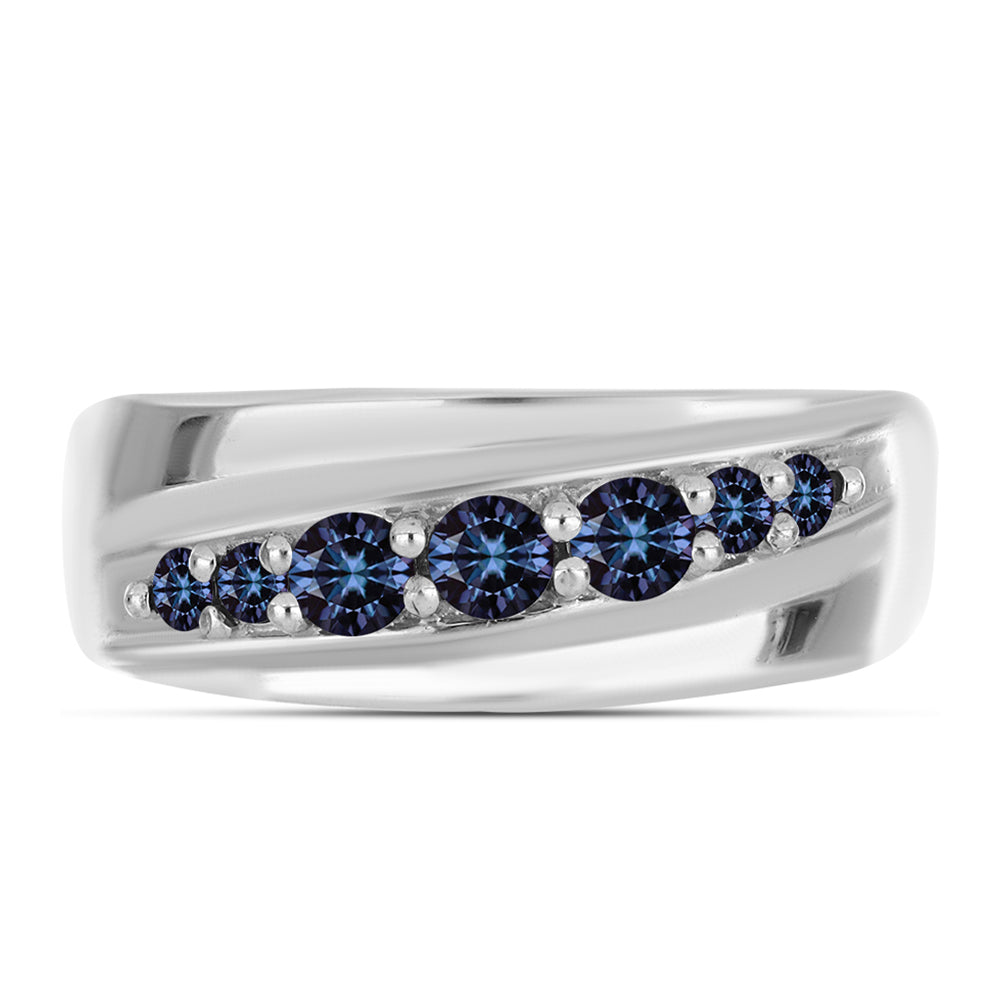 Ezüst Gyűrű "Császár Lila" Moissanite-tel