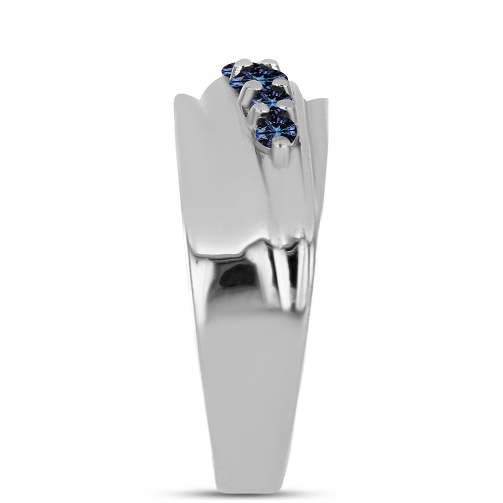 Ezüst Gyűrű "Császár Lila" Moissanite-tel
