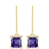 Arannyal Bevont Ezüst Fülbevaló Marokkói Ametiszttel