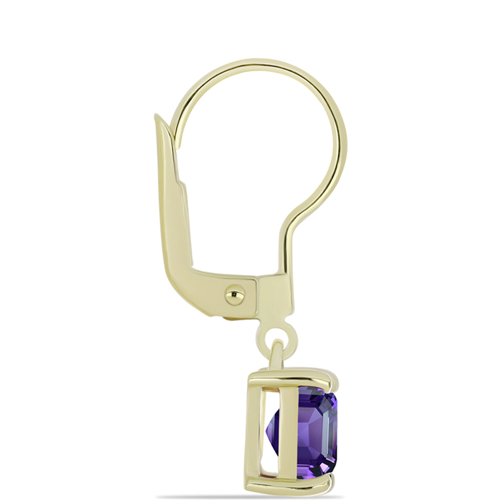 Arannyal Bevont Ezüst Fülbevaló Marokkói Ametiszttel