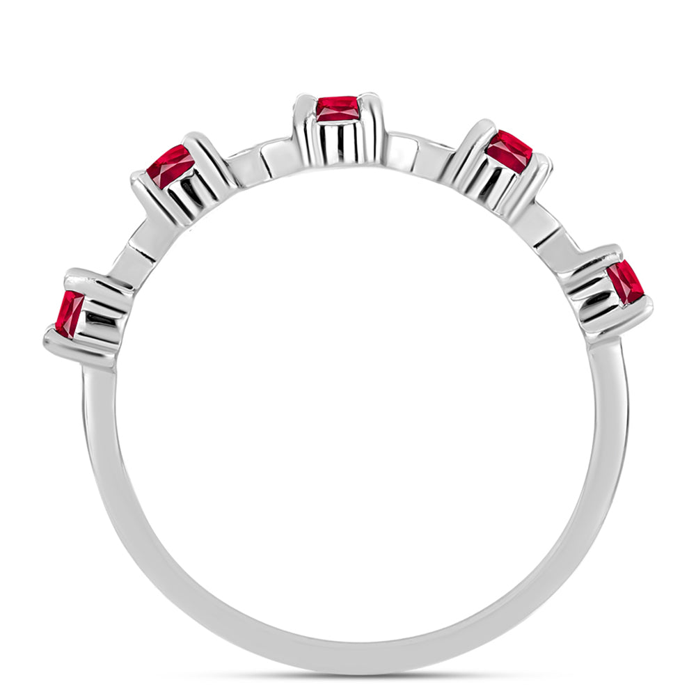 Ezüst Gyűrű Madagaszkári Rubinnal