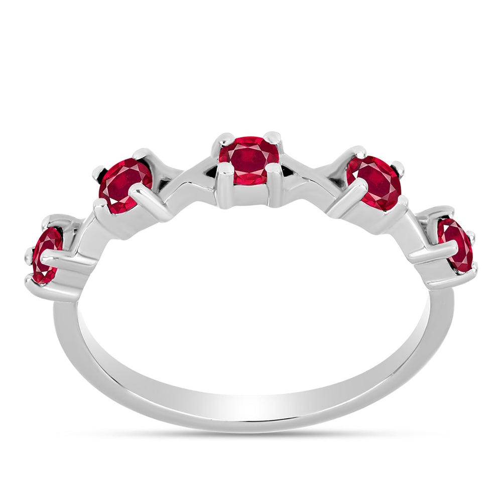 Ezüst Gyűrű Madagaszkári Rubinnal