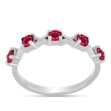 Ezüst Gyűrű Madagaszkári Rubinnal