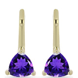 Arannyal Bevont Ezüst Fülbevaló Marokkói Ametiszttel