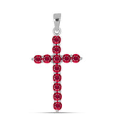 Kereszt Ezüst Medál Madagaszkári Rubinnal