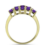 Arannyal Bevont Ezüst Gyűrű Marokkói Ametiszttel