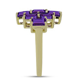 Arannyal Bevont Ezüst Gyűrű Marokkói Ametiszttel