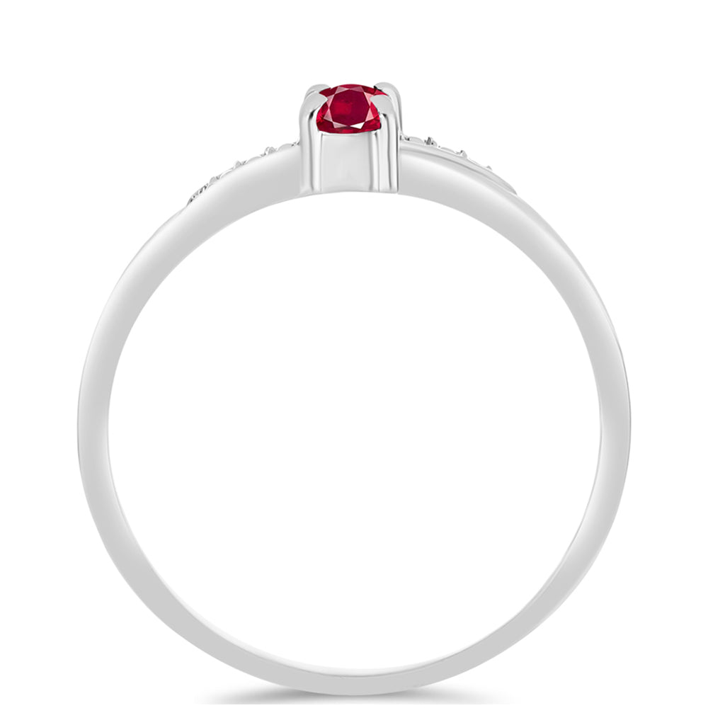 Ezüst Gyűrű Madagaszkári Rubinnal
