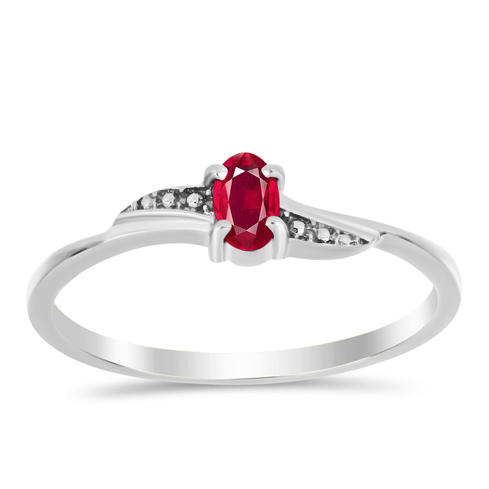 Ezüst Gyűrű Madagaszkári Rubinnal