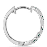 Ezüst Fülbevaló Zöldes Tengerkék Moissanite-tal