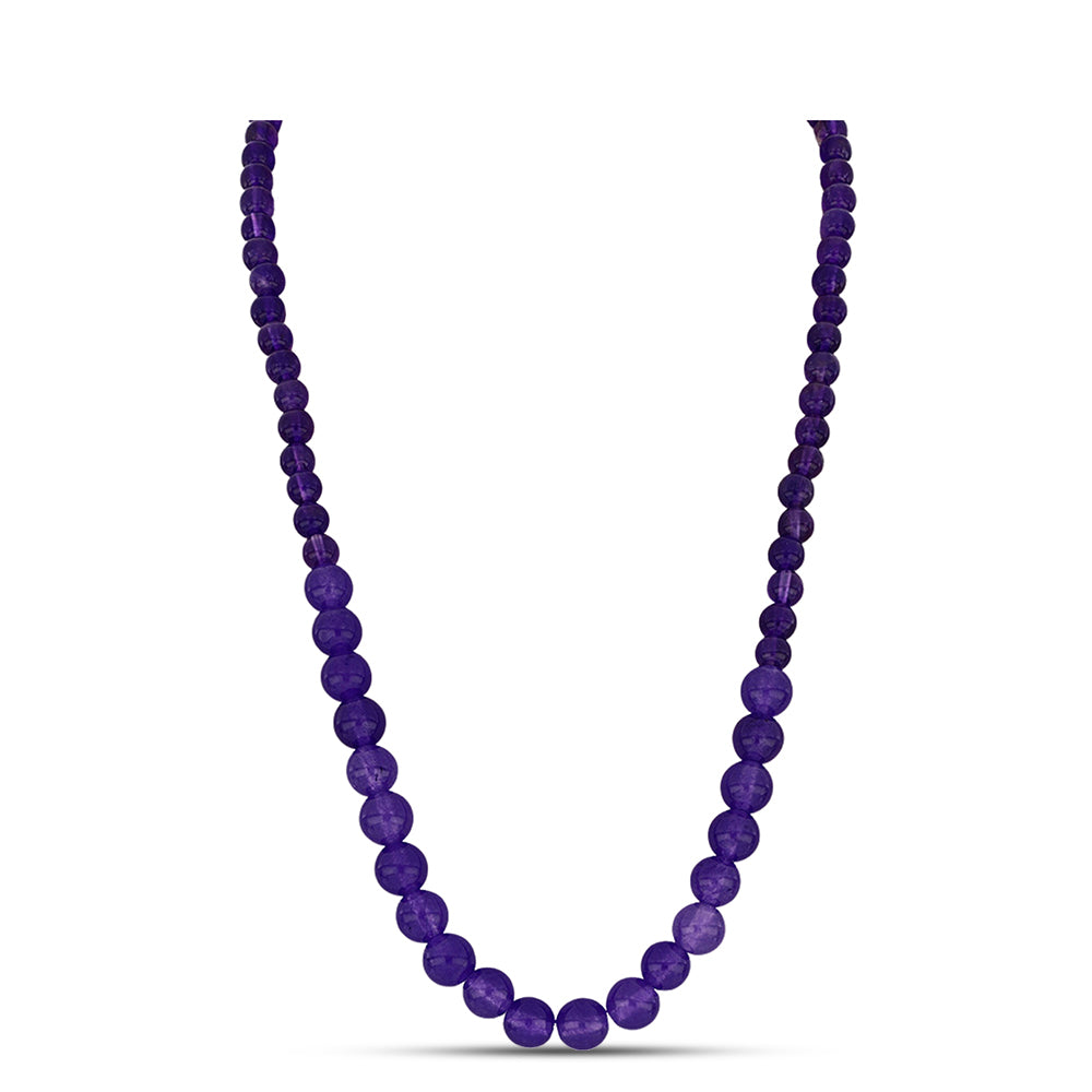 Arannyal Bevont Ezüst Nyaklánc Marokkói Ametiszttel