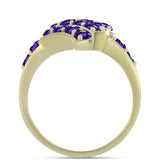 Arannyal Bevont Ezüst Gyűrű Marokkói Ametiszttel