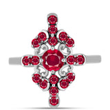 Ezüst Gyűrű Madagaszkári Rubinnal