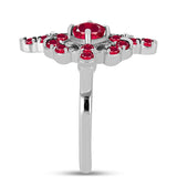 Ezüst Gyűrű Madagaszkári Rubinnal