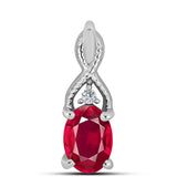 Ezüst Medál Madagaszkári Rubinnal és Fehér Topázzal