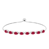 Ezüst Karkötő Madagaszkári Rubinnal