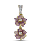 Arannyal Bevont Ezüst Medál Marokkói Ametiszttel és Brazil Ametiszttel