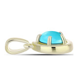 Arannyal Bevont Ezüst Medál Csipkerózsika Türkizzel