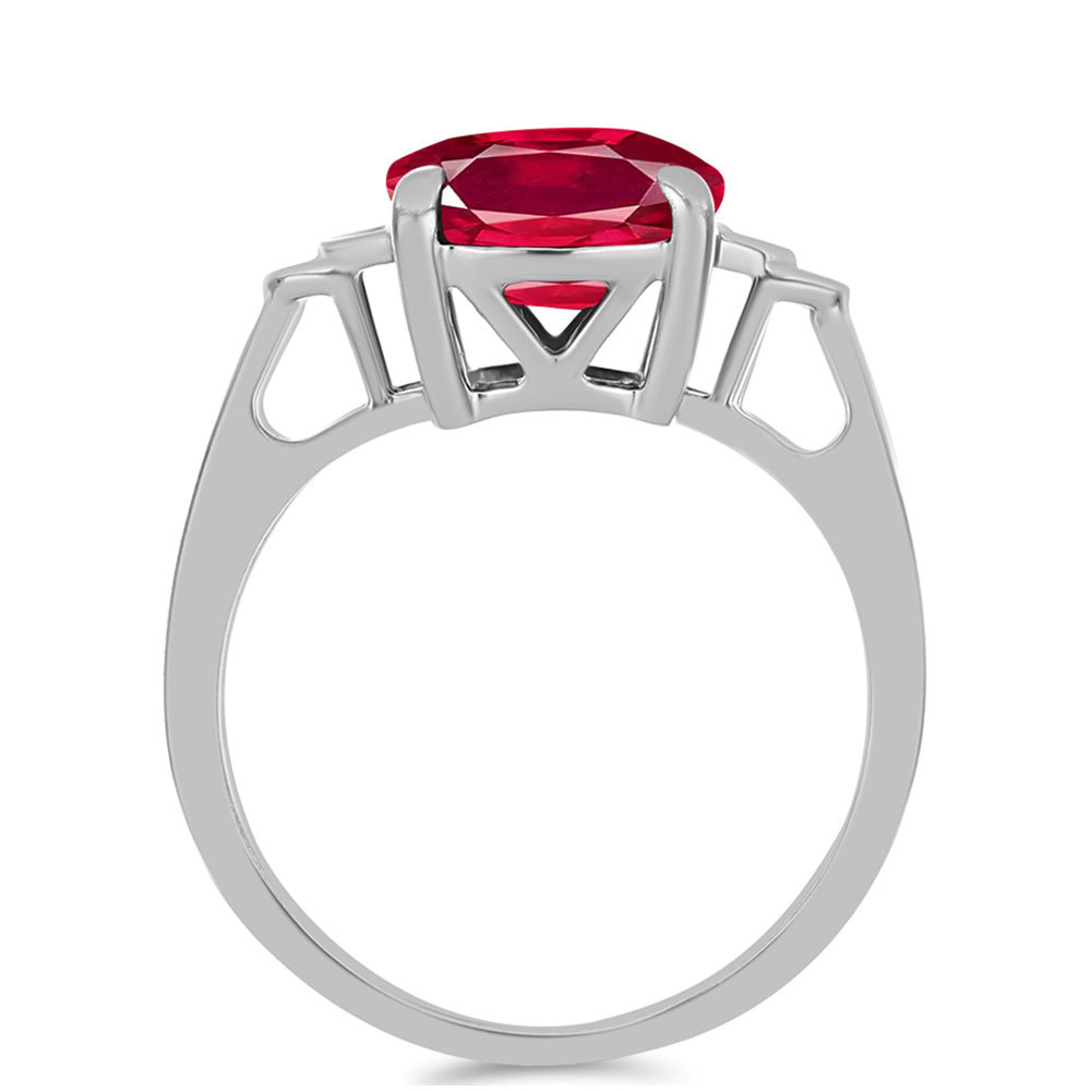Ezüst Gyűrű Madagaszkári Rubinnal