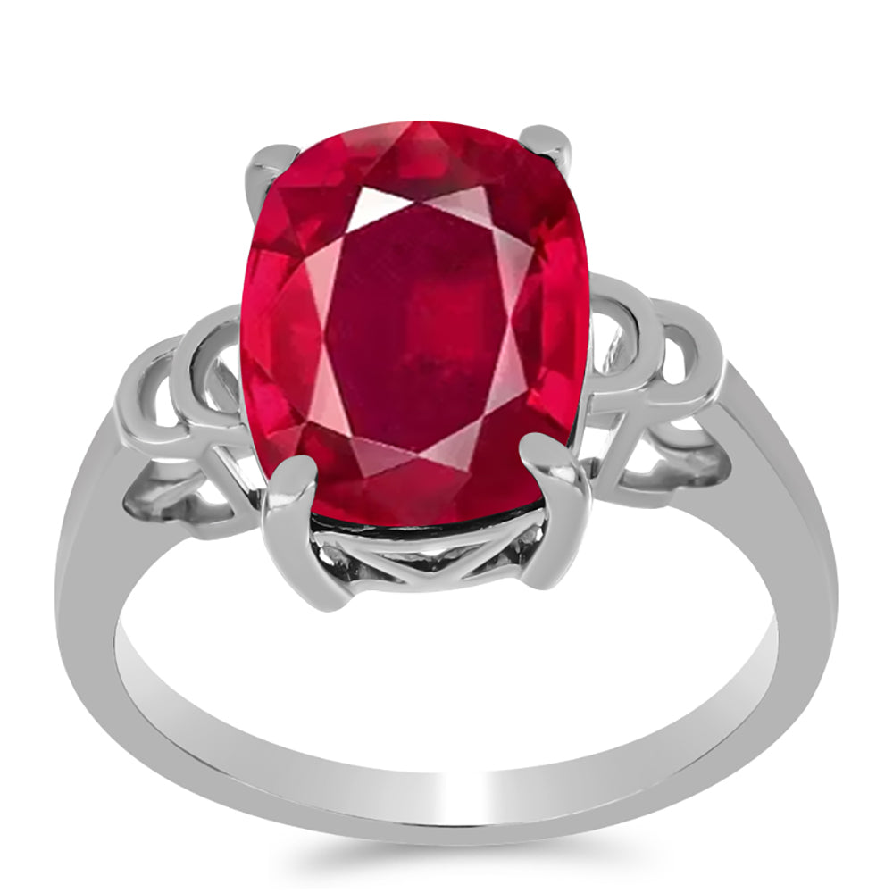 Ezüst Gyűrű Madagaszkári Rubinnal