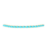 Arannyal Bevont Ezüst Karkötő Csipkerózsika Türkizzel