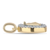 Arannyal Bevont Ezüst Medál Csipkerózsika Türkizzel és Fehér Topázzal