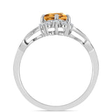 Ezüst Gyűrű "Császársárga" Topázzal és Fehér Topázzal