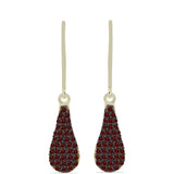 Arannyal Bevont Ezüst Fülbevaló Barton Gránáttal