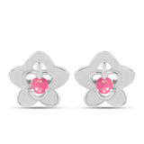 Ezüst Fülbevaló Rózsaszínű Opállal