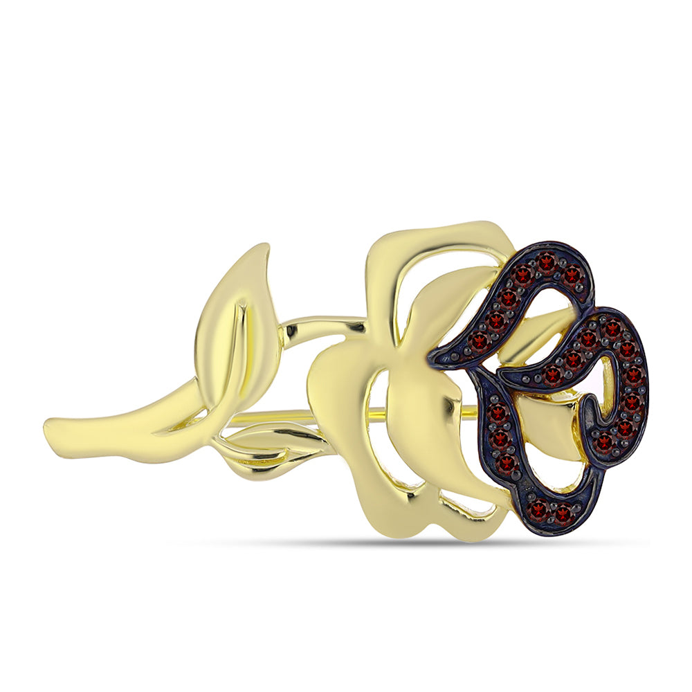 Arannyal Bevont Ezüst Bross Barton Gránáttal