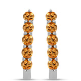 Ezüst Fülbevaló "Császársárga" Topázzal