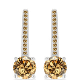 Ezüst Fülbevaló Pezsgő Moissanite-tal