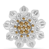Ezüst Bross Pezsgő Moissanite-tal