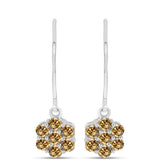 Ezüst Fülbevaló Pezsgő Moissanite-tal
